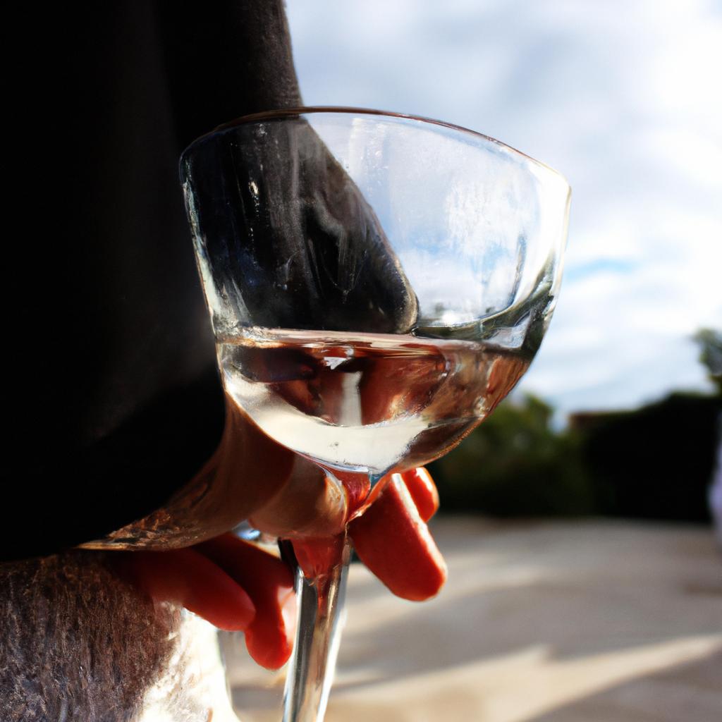 Person Holding A Wine Glass